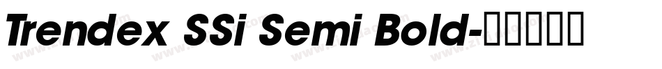 Trendex SSi Semi Bold字体转换